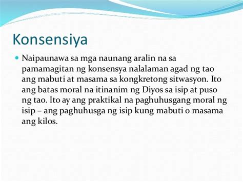 Paghubog Ng Konsensiya Halimbawa At Kahulugan.